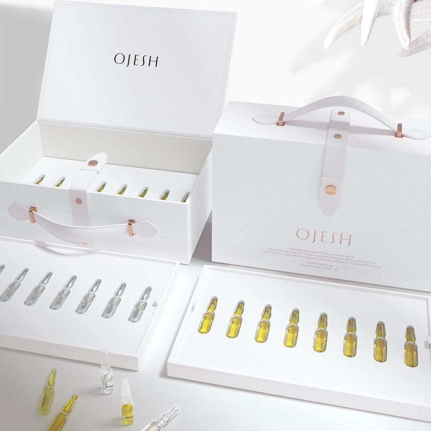 欧娅诗《臻颜永生》礼盒 OJESH 1.0% Professional Care Series - OJESH Professional Care Premium Komplex Hyaluron Serum mit Edelweißextrakten